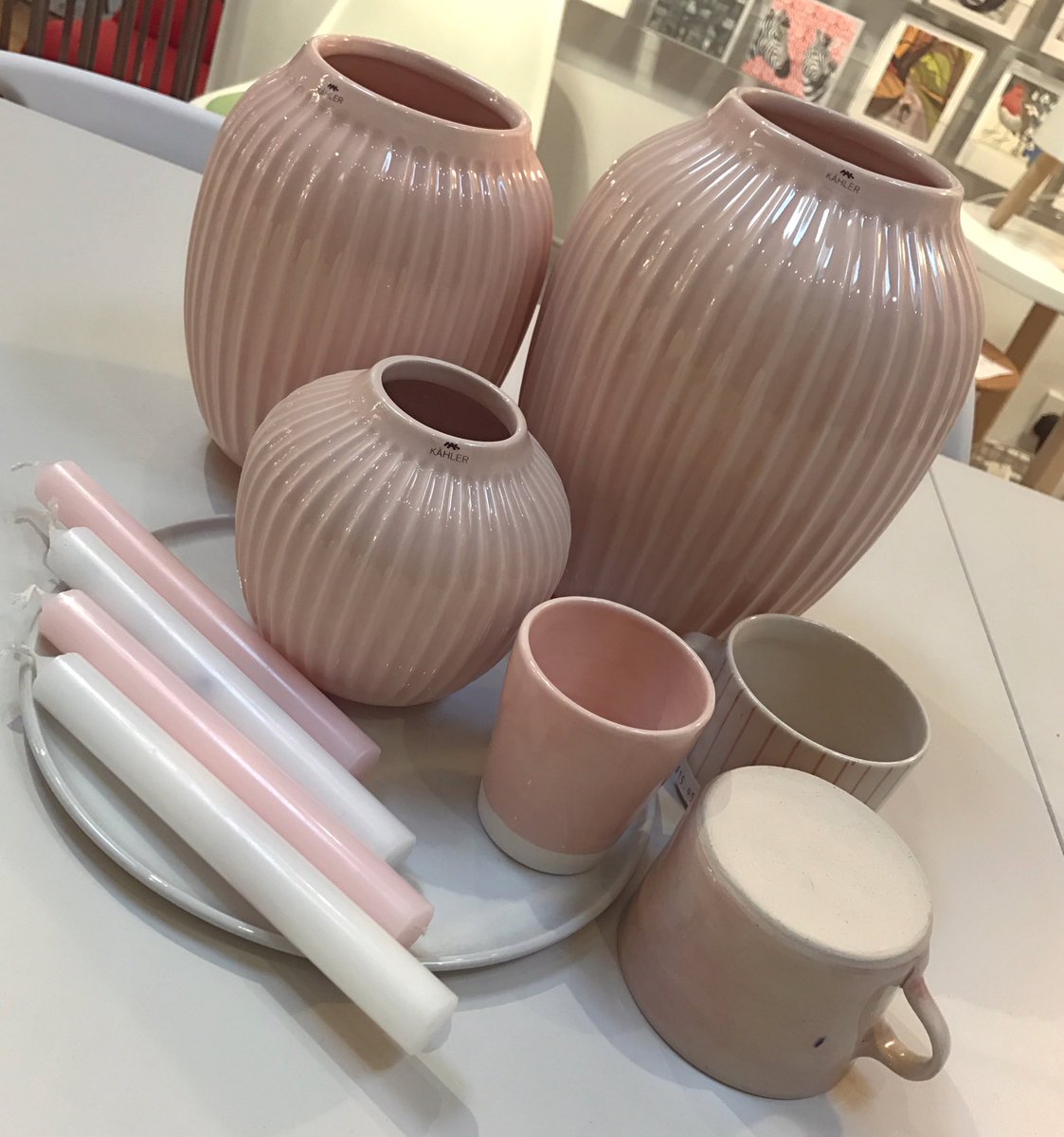 DesignHouse_N's tweet photo. New in dusty pink vases by @kahlerdesign as well as Soendergaard and @wonkiware mugs #vases #kahlerdesign #wonkiware #pink #white https://t.co/folN8bqKEd