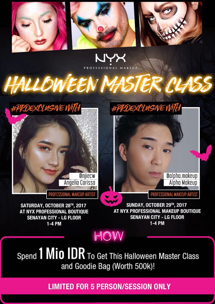 NyxCosmetics_ID's tweet photo. Makeup class for #halloween! check out our Instagram at @NYXCosmetics_Indonesia for more info ;) #BringOutTheBOO #NYXCosmeticsID https://t.co/8IwQAL1JiU