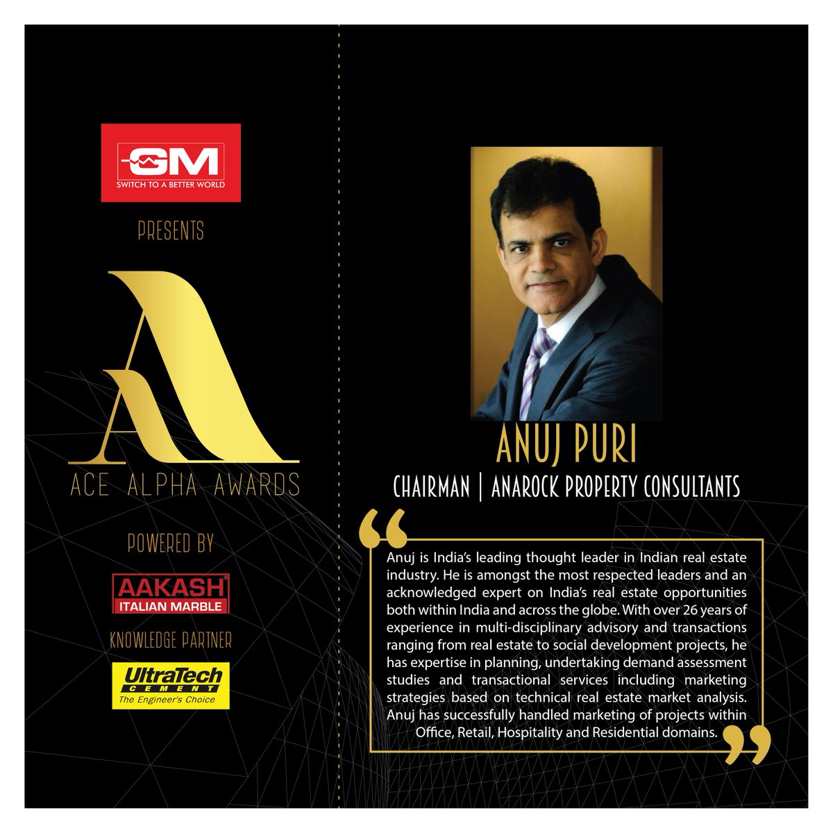 acealphaawards's tweet photo. ACE Alpha Awards is Proud to present our Jury Member @TheAnujPuri #ACETECH #AceAlphaAwards #architect @ANAROCKProperty #RealEstate https://t.co/Pqi94vBHHF