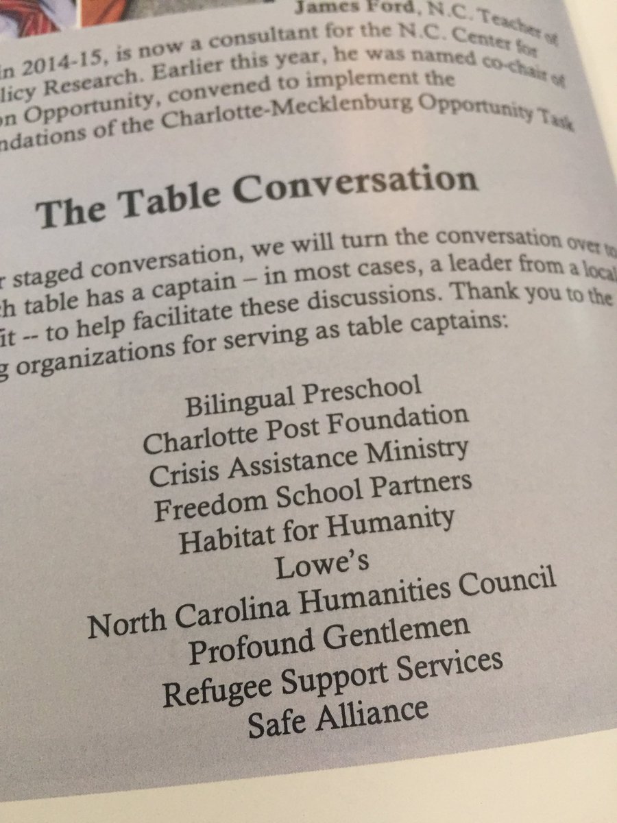 PGeducator's tweet photo. Glad to be apart of the @theobserver #OnTheTableCLT event with Mr. Harvey Gantt and @JEFordNCTOY #maleeducatorsofcolor https://t.co/U7CBjhrWpf