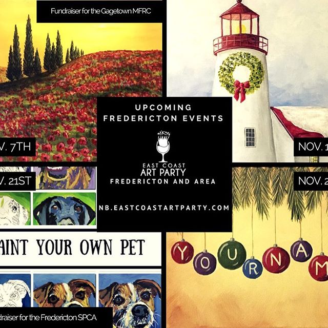 artpartyNB's tweet photo. Some awesome events upcoming for November in Fredericton!  Check them out at https://t.co/fEvQTIttKD #artparty #paintparty #mostfunever #fr https://t.co/yhrUPb6JjI