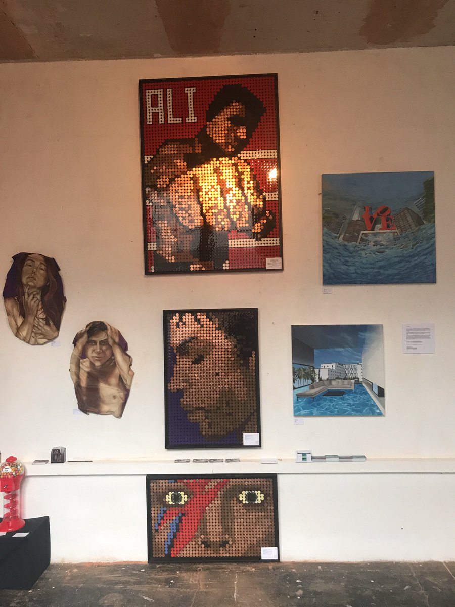 pennymosaics's tweet photo. Few photos from last weeks exhibition at the OXO tower.  #ALI #GOAT #PRINCE #PURPLERAIN #BOWIES #tribe17 @ChromArtOrg https://t.co/xVMlqvoM99
