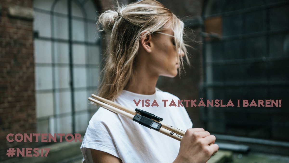 Contentor_SE's tweet photo. Vi vill slå ett slag för taktkänsla i baren! Imorgon har du som besöker #nes17 chans att visa skillsen med trumpinnar från @freedrumrocks https://t.co/MW06NFKYc0