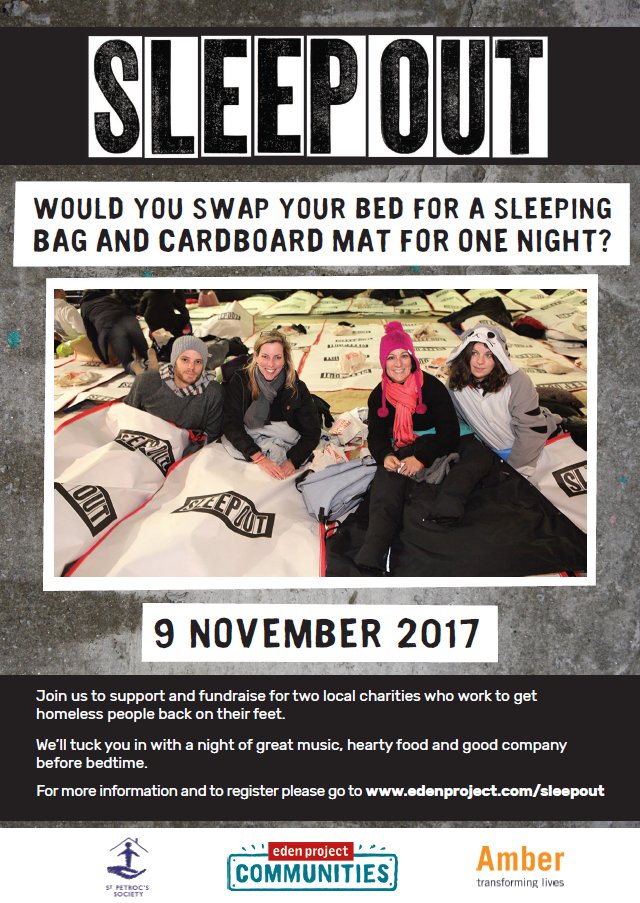 Having not slept, I couldn’t imagine how anyone could face the day knowing they’d do the same thing night after night <a href="/edenproject/">Eden Project</a> #sleepout