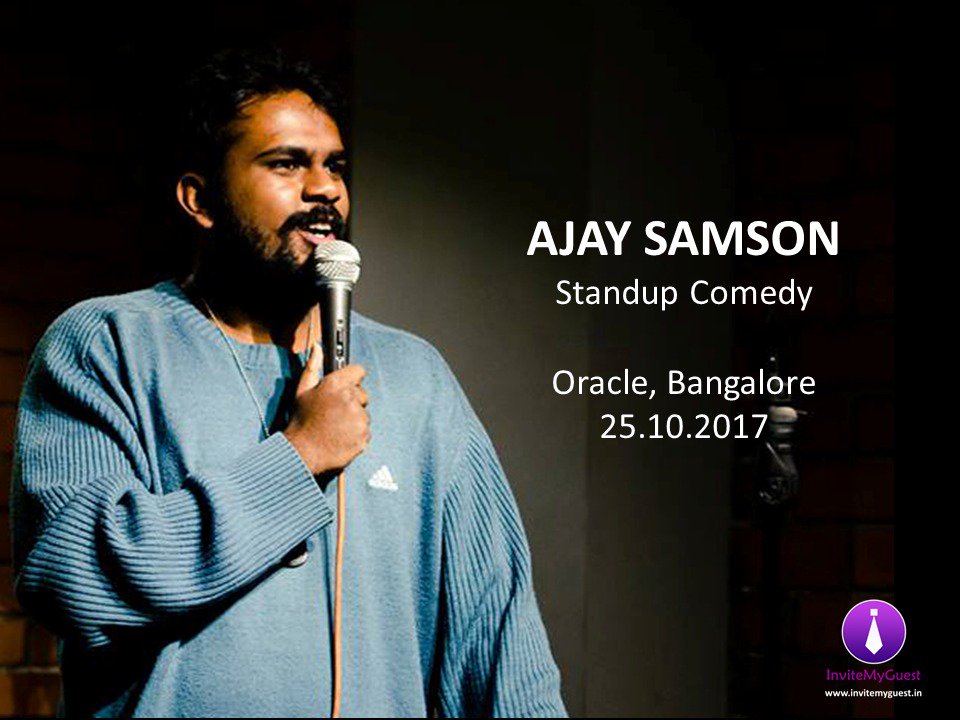 InviteMyGuest_'s tweet photo. The Samsons Show by @ajaysamson for Oracle, Bangalore today! 

#Corporate #Gig #Oracle #Standup #Comedy #Live #InviteMyGuest https://t.co/pn7LPYYQSY