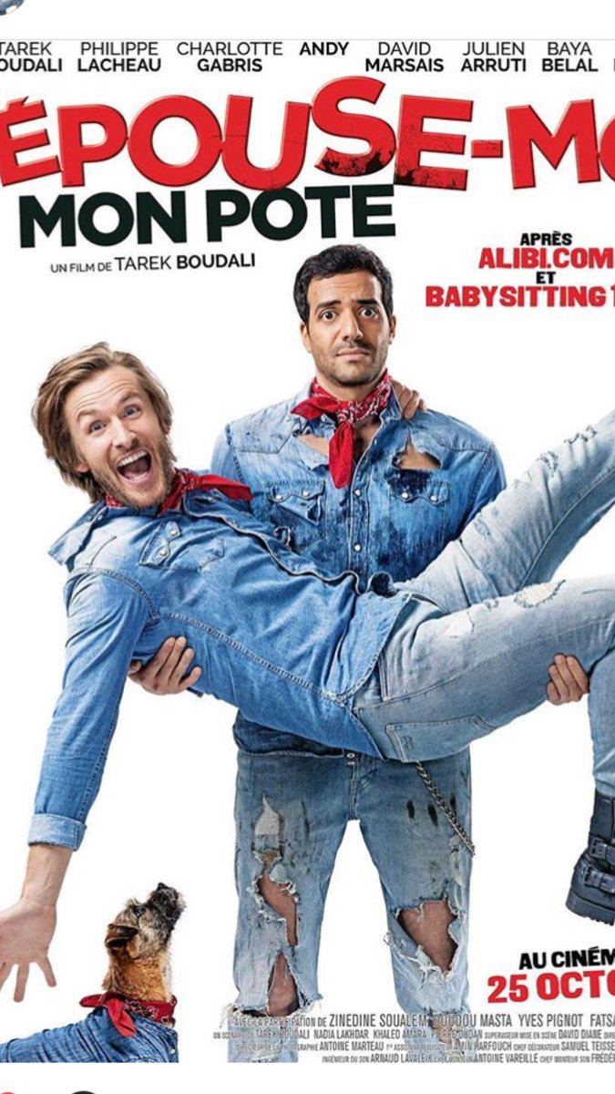 CharlotteGabris's tweet photo. Tous au cinéma aujourd'hui sort le premier film du meilleur @TarekBoudali avec @AndyRowski @PhilippeLacheau @JulienArruti #EpouseMoiMonPote https://t.co/fEZYyWxSAK