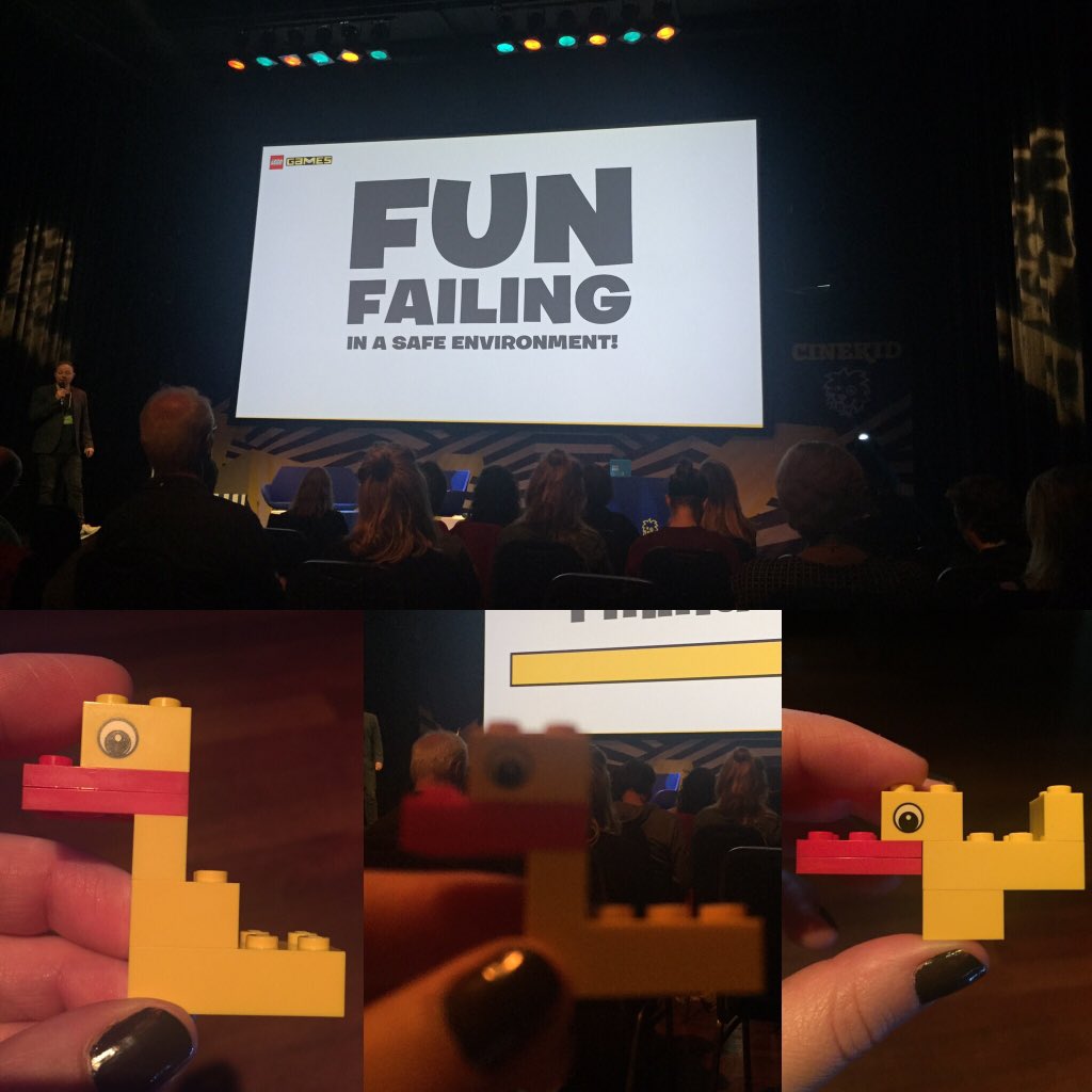 ruthsaxton76's tweet photo. How can you make a room of adults panic?? Lego's Jais Christensen asks us to make a 🦆in 1 minute 😨 #CfP17 #findthefunfirst https://t.co/ziEvN7VIzq