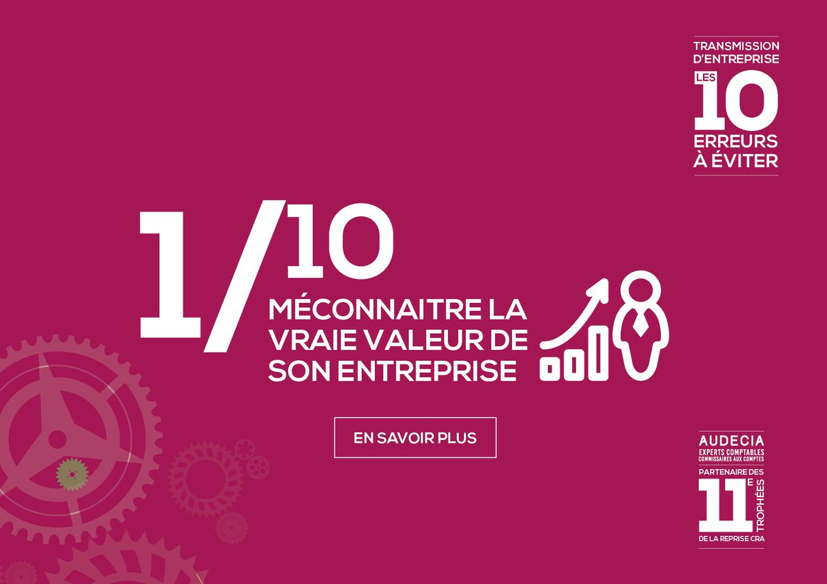 CRA_asso's tweet photo. Les 10 erreurs à éviter pour une #RepriseReussie par @_AUDECIA_
1-Méconnaitre la valeur de son entreprise. https://t.co/mCDesqUKME https://t.co/pYKjO3n7Xr