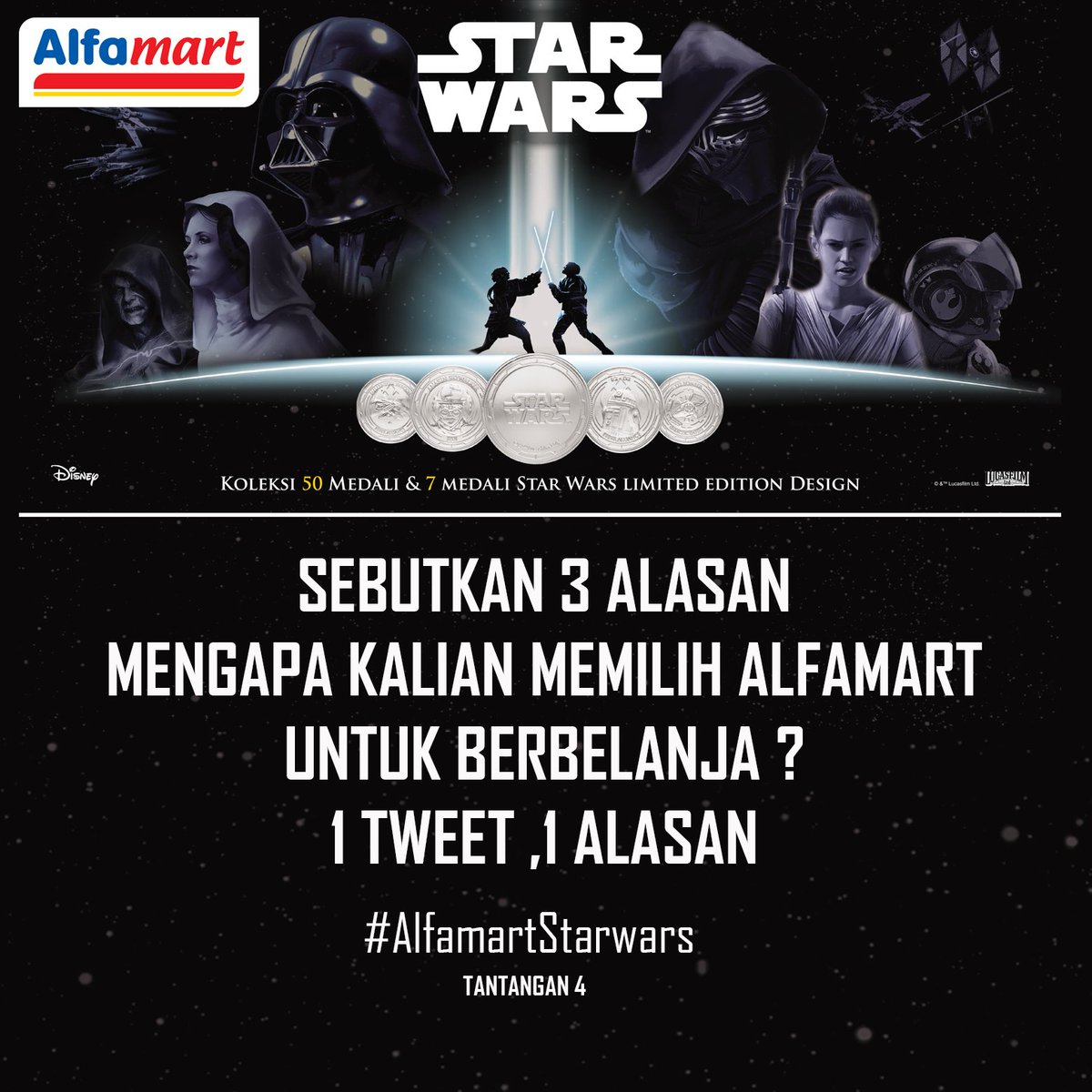 alfamart's tweet photo. RETWEET Tantangan ke 4 Lanjuuuuttttttt #AlfamartStarwars https://t.co/NENOHX6pdI