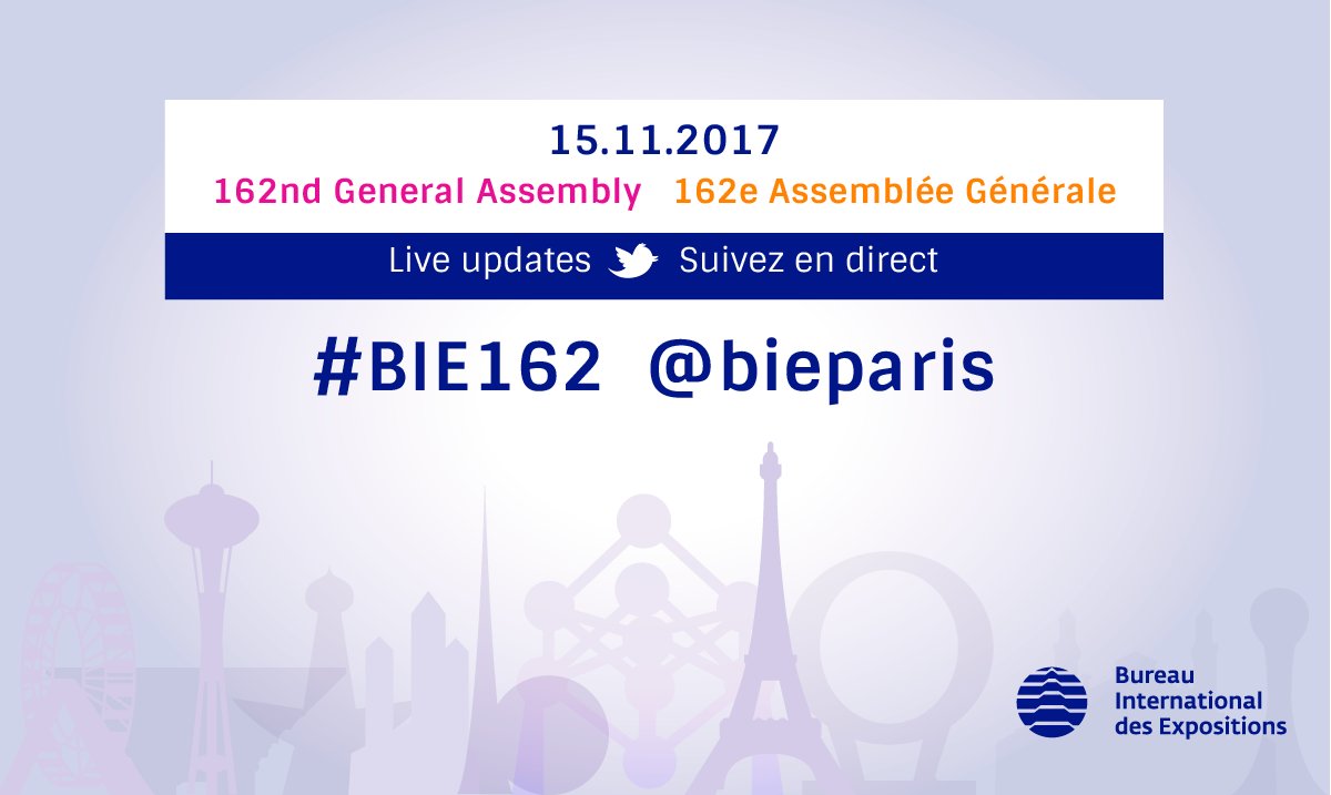 bieparis's tweet photo. After #Expo2008 🇪🇸, #Expo2012 🇰🇷, and #Expo2017 🇰🇿, who will host the next Specialised Expo? 15 Nov. vote will decide between 🇵🇱, 🇺🇸, 🇦🇷 https://t.co/w12N8DNIDM