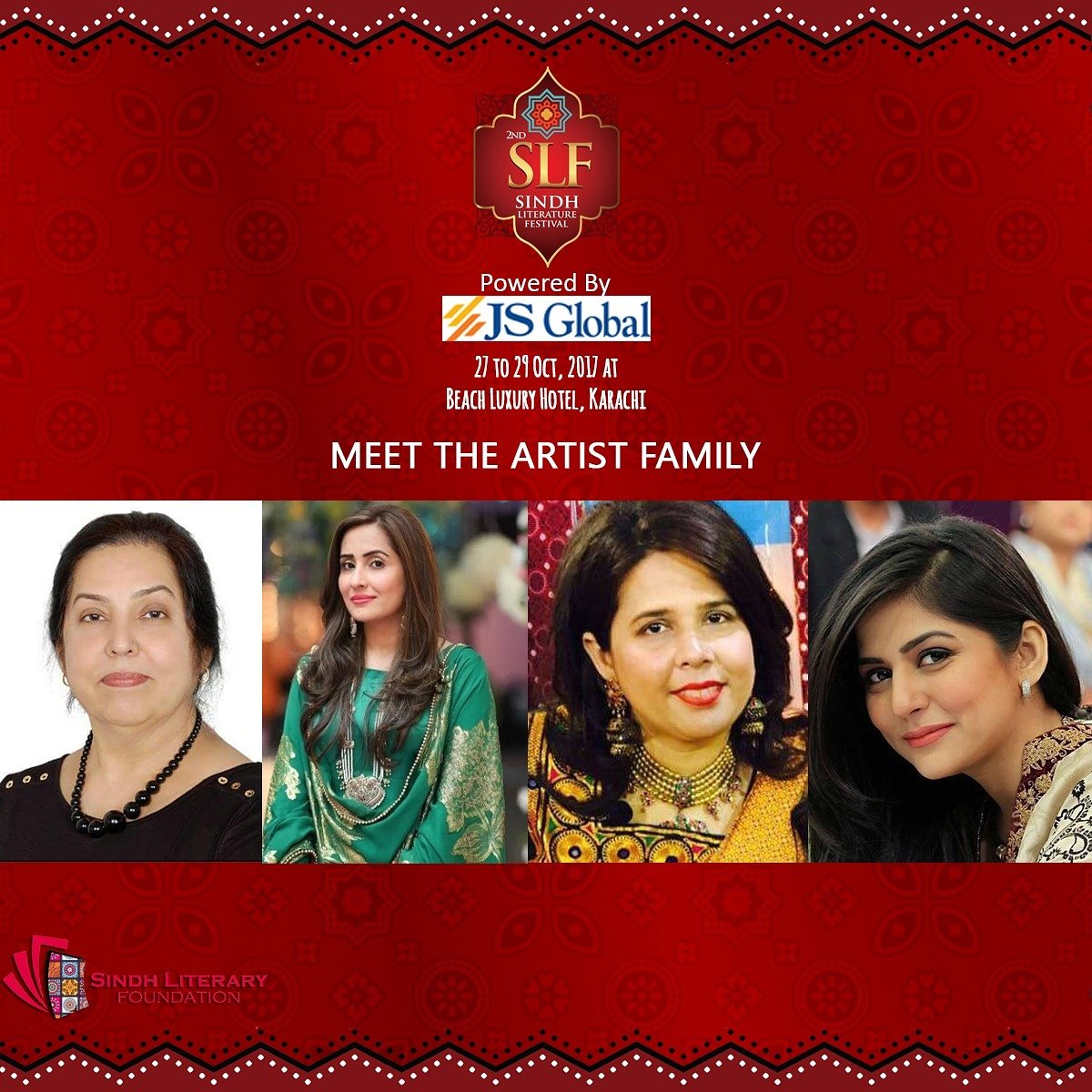 3rdSLF2018's tweet photo. Meet the Artist Family at #SLF2017 #SanamBaloch #SabeenBaloch https://t.co/E2hiWkqHFV