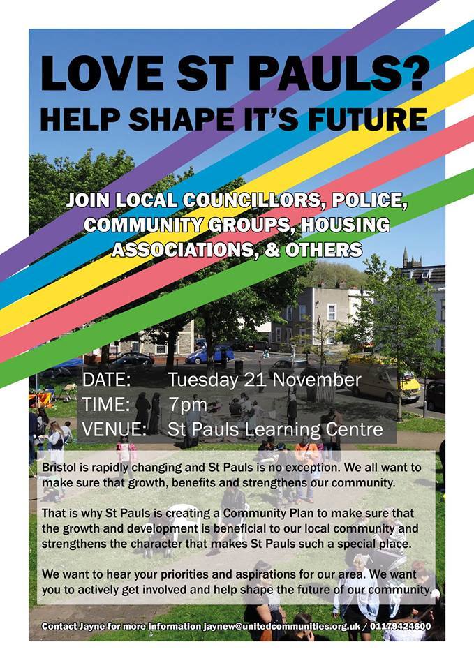 Love St. Paul's? Help shape it's future next month at <a href="/StPaulsLearning/">St Paul's Learning</a> <a href="/Ujimaradio/">Ujima Radio</a> #community #grassroots