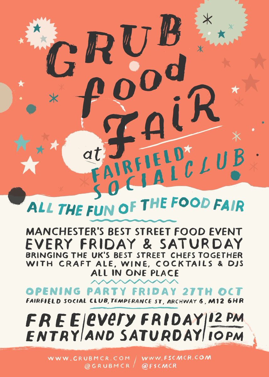GRUBMCR's tweet photo. Follow @FSCMCR &amp; RT to win...

2 X GRUB 
2 X DRINKS

EVERY FRIDAY &amp; SATURDAY FOR THE ENTIRE WINTER!!!

#GRUBFoodFair 
#GRUBGoldenTicket https://t.co/ZeHMhcgCuQ