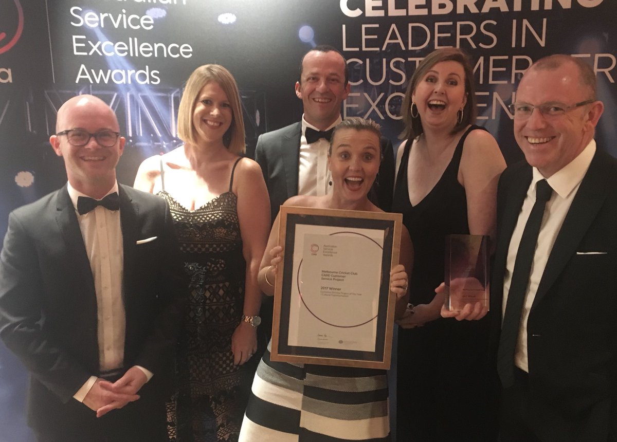 MCG's tweet photo. The MCC’s CARE program at the MCG has been named project of the year at the Australian Service Excellence Awards. 👊🏼
#ASEA #CSIA2017 https://t.co/EqPOfNNZMD