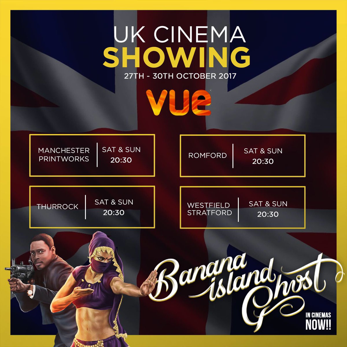 biolaa1's tweet photo. @sumtinbig #bananaislandghost in cinemas across the UK this Friday go out and see it @evritfilms @saidibalogun  @theonlychigul https://t.co/cCWJW5dyGl