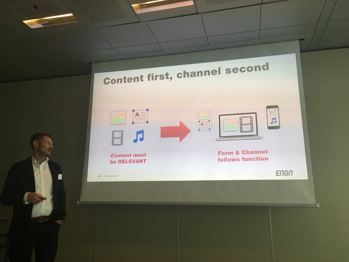 content_world's tweet photo. „Der Kanal hat der Funktion zu folgen.“ Wenn man etwas erreichen will, braucht man den richtigen Kanal. @censhare #contentworld https://t.co/AzyhuQW9px