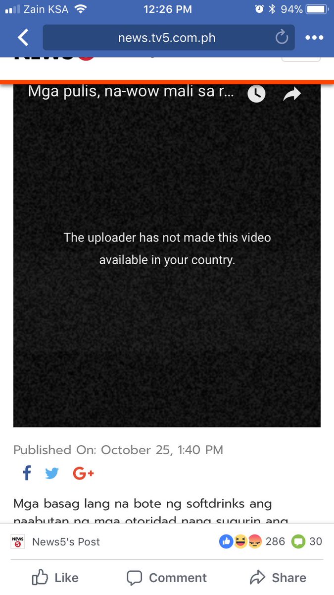 mightymatty80's tweet photo. @News5AKSYON u post a lot of news upadate video and yet its not playable in KSA, png pinas lng balita nio bwal s mga ofw? https://t.co/r72JwzLKYt