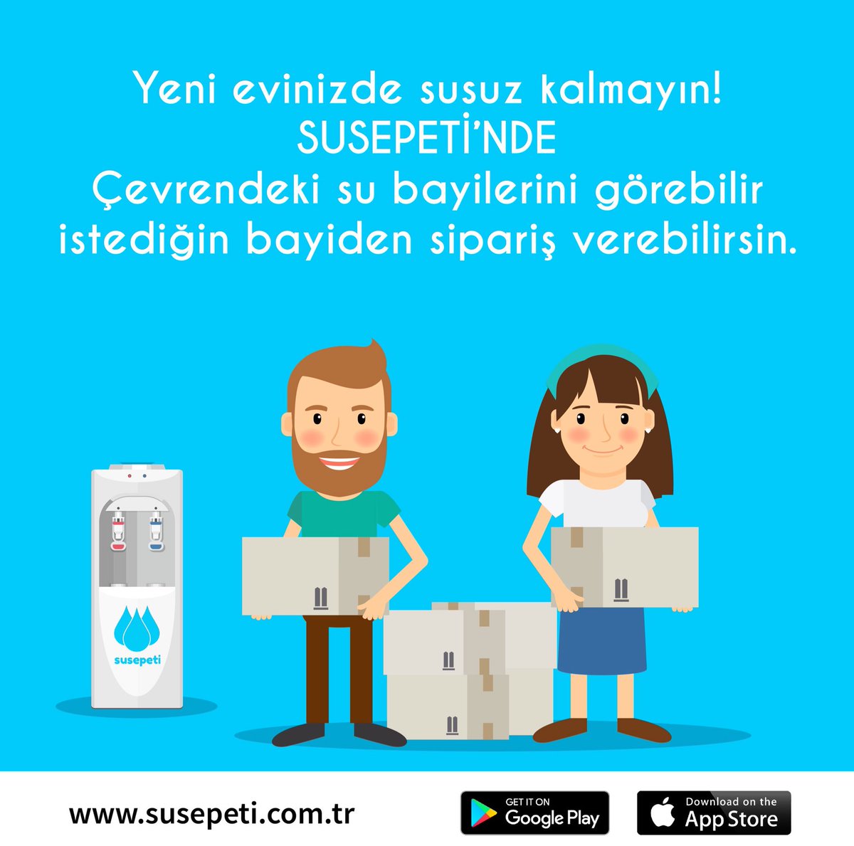 susepeti's tweet photo. Yeni mi taşındınız?🏘Aradığınız su markasını bulamıyor musunuz?🤔Susepeti ile su bayilerine ulaşmak çok kolay🤗Hemen indirin, susuz kalmayın💧 https://t.co/vcUDElnPN8