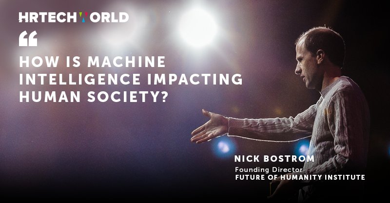 UNLEASHgroup's tweet photo. Where is the future of #AI headed? Nick Bostrom, advisor to Elon Musk, delivered a powerful keynote about robotics on Day 1. #HRTechWorld https://t.co/RPY9CzdqTI