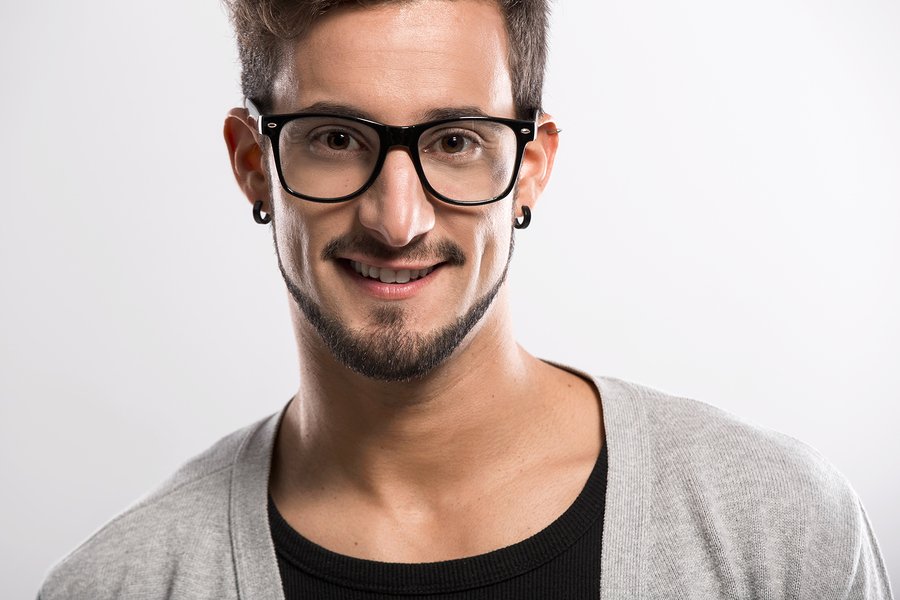Glasses old strip handsome