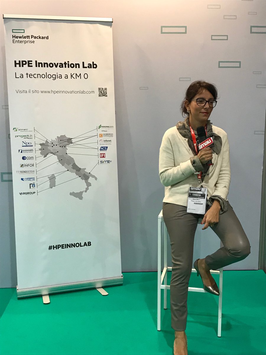 CCocchini's tweet photo. Valeria Mauri di Project Informatica incontra la stampa al nostro stand Smau illustrando i benefici Innolab e progetto Phoenix#HpeInnolab https://t.co/IV5icpvh4R
