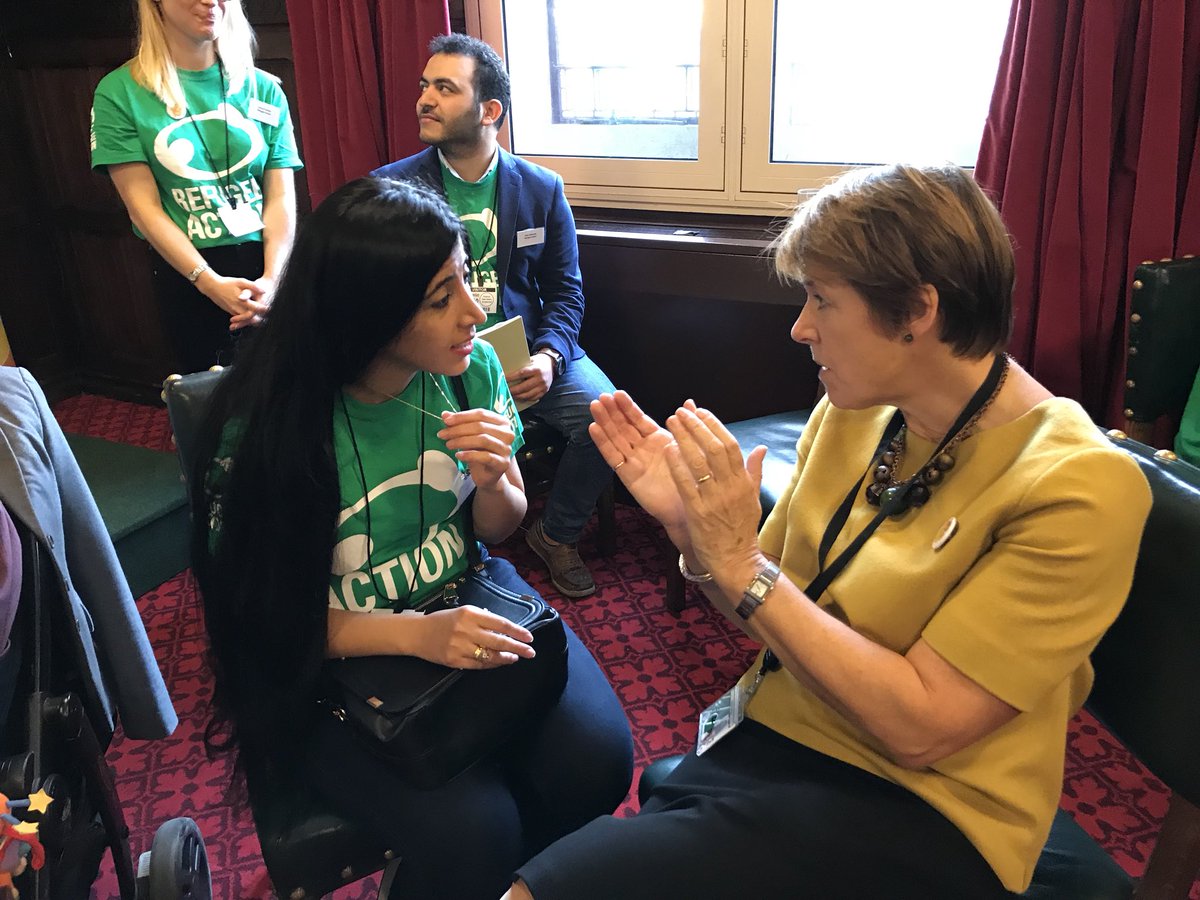 RefugeeAction's tweet photo. MPs and refugees coming together to start a conversation about the power of English language lessons. #HappyToChat #LetRefugeesLearn https://t.co/nCJY1ZrvoQ