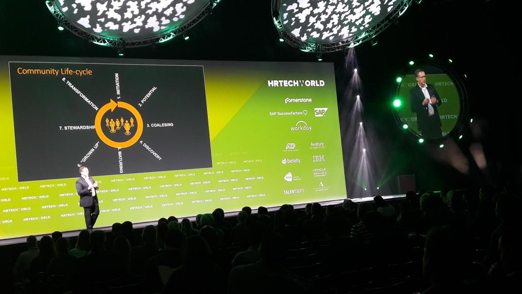 HeiniKami's tweet photo. Go Matthew! Great stuff about communities &amp; technology  @HRTechWorld Amsterdam https://t.co/rTUSyCJvPa