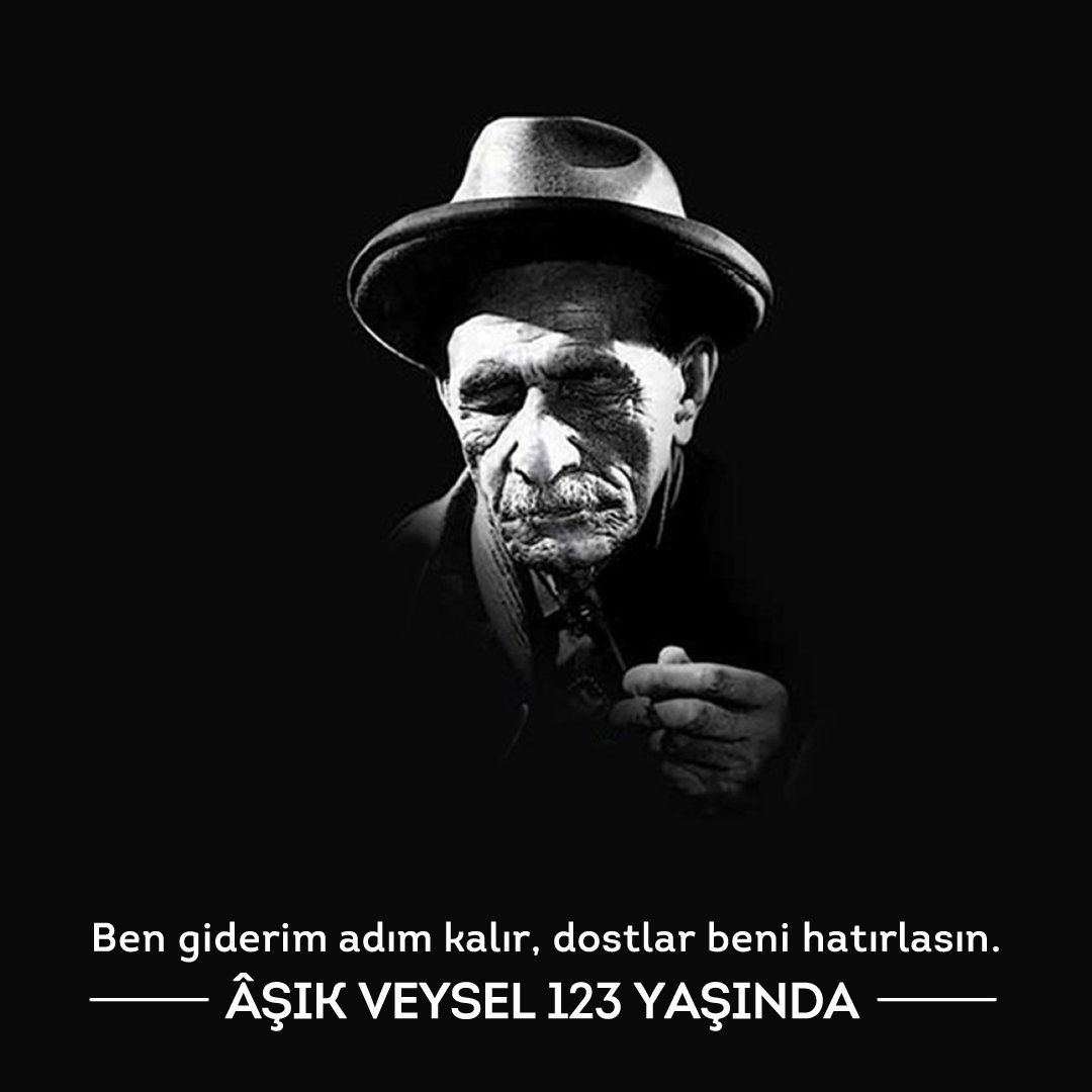 Sen gittin fakat yalnız adın kalmadı, dostlar seni hep minnetle hatırladı.
#AşıkVeysel 123 yaşında.