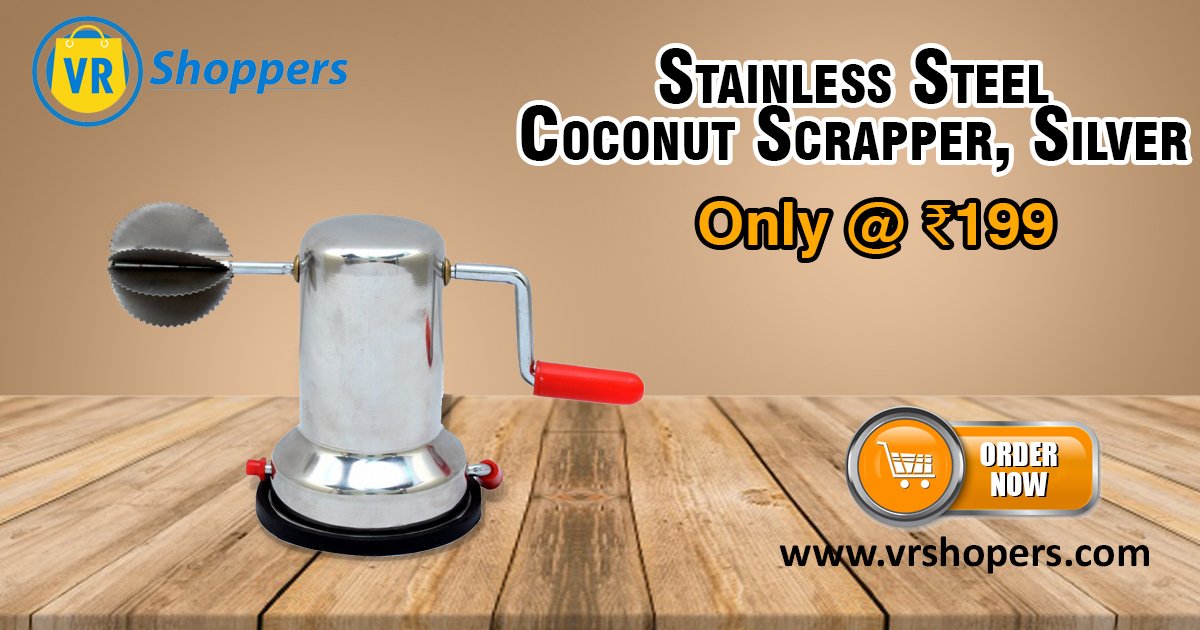 VRshopers's tweet photo. Shop Online Stainless Steel Coconut Scrapper #VRShoppers only @ 199/-
#Kitchenappliances #Onlineshopping #Onlineproducts #vegetablecutter https://t.co/wWdp0WbRvs