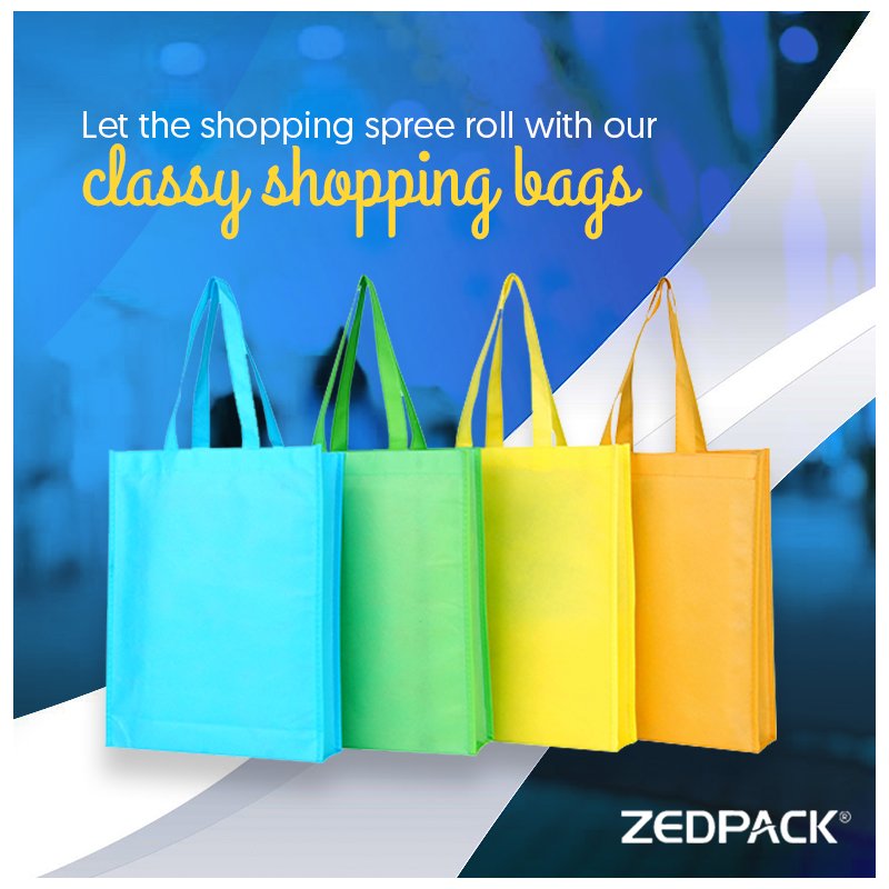 zedpack's tweet photo. Don’t let a boring shopping #bag dull your excitement for #shopping #BachkeRehna , #Trendy shopping bags’ collection of #Zedpack https://t.co/JyAWzMQZJs