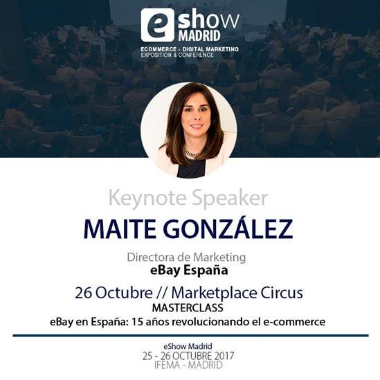 Este jueves 26 a las 10h estaré en <a href="/eshowesp/">eShow</a> hablando sobre los 15 años de @eBayESP y del futuro del #ecommerce
the-eshow.com/madrid/speaker…