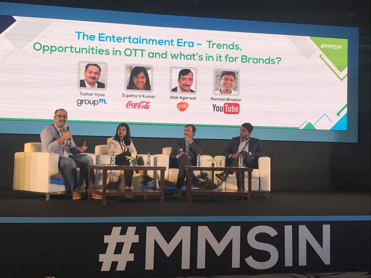 IamRitzBitzz's tweet photo. What's in it for Brands?!?! @tushvyas moderates a panel discussion with @Sujathatweets @alok_agarwal25 Ramesh Bhaskar #MMSIN 👌🏼👌🏼👏🏽 https://t.co/AWgZnRh75Y