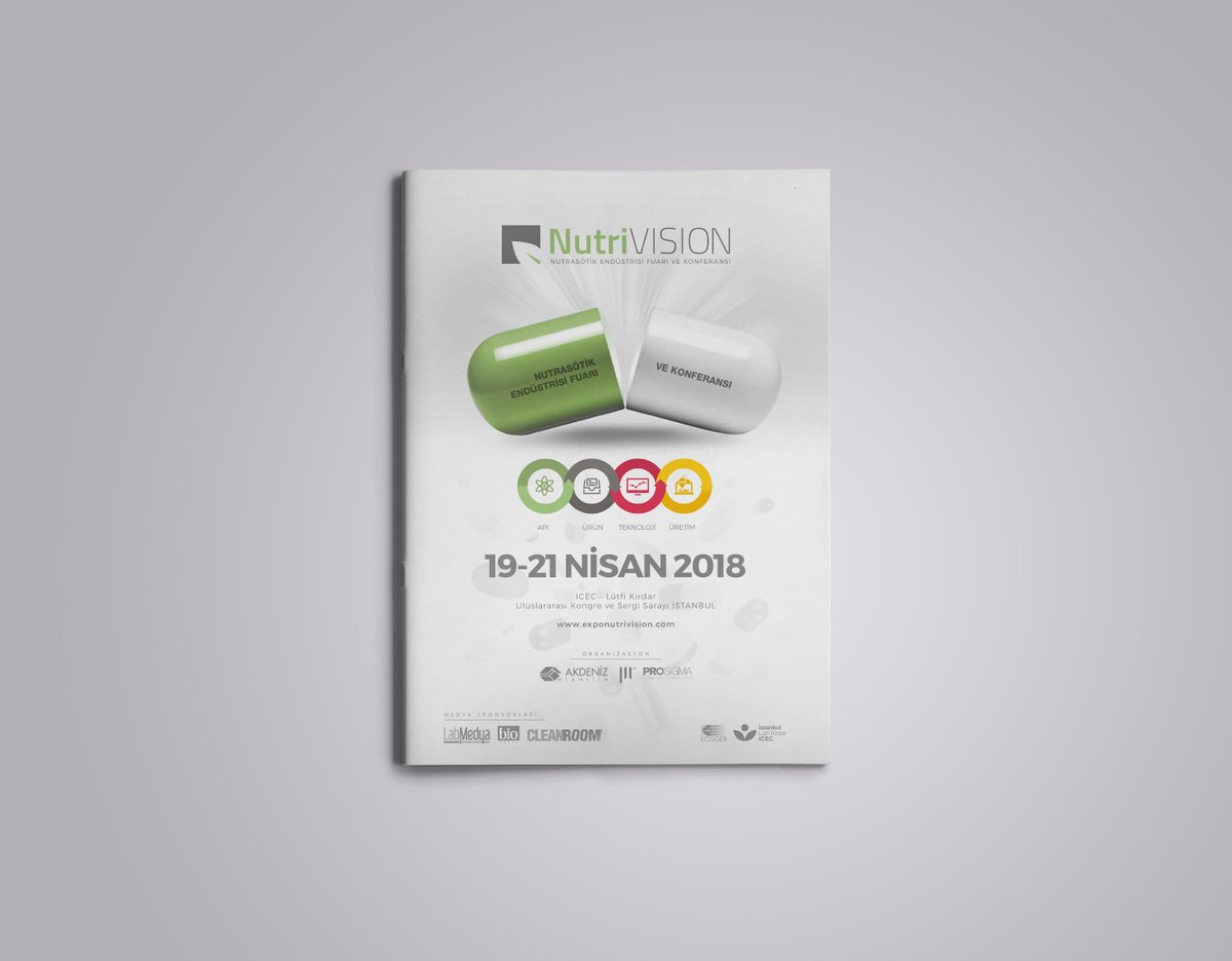 prosigmatasarim's tweet photo. Nutrasötik Endüstrisi Fuarı Broşür Çalışması - NutriVISION 2018
#brochure #Nutraceutical #Exhibition #Prosigma https://t.co/sT59l231st