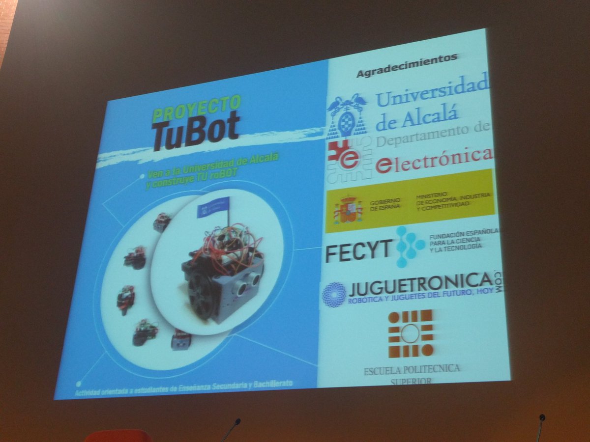 ColegioNicoli's tweet photo. Hoy participamos dos alumnos de 3°ESO en el proyecto #tubot de @alcabot #tubot17 montando su propio robot en la universidad @UAHes https://t.co/MfA3uYtzIn
