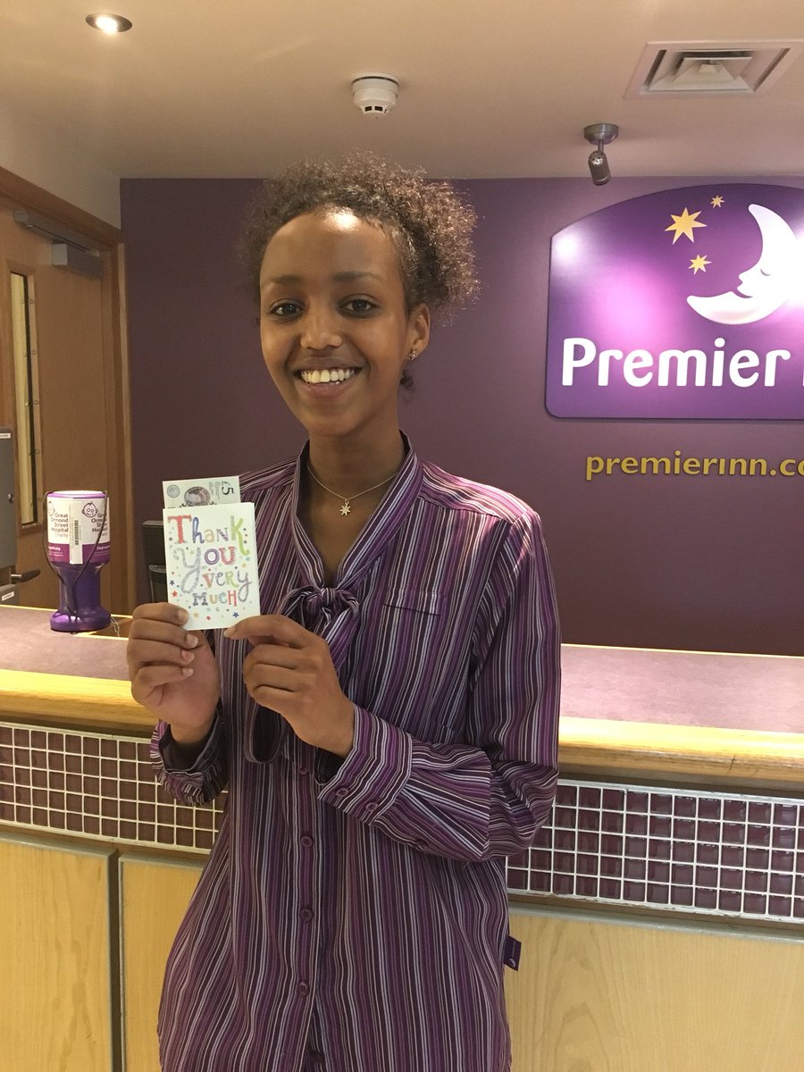 Well done to Hafsa who received a lovely thank you card from a guest ! <a href="/placemadebyyou/">A Place Made By You</a> <a href="/RebeccaChloe1/">RebeccaChloeStevens</a> #coventry #premierinn <a href="/Sheffield_PI/">Alison Pickering</a>