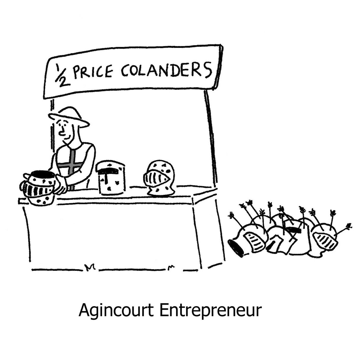 JamesDFMellor's tweet photo. #OnThisDay in History - 1415 the Battle of #Agincourt
(cartoon taken from #DrawnFromHistory) https://t.co/PYei5dCa56