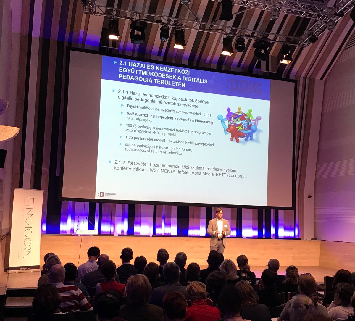 Finnagora's tweet image. Ádám Horváth: The problem in Hungary is that there are big differences in the quality of education between schools. #LearningReloaded