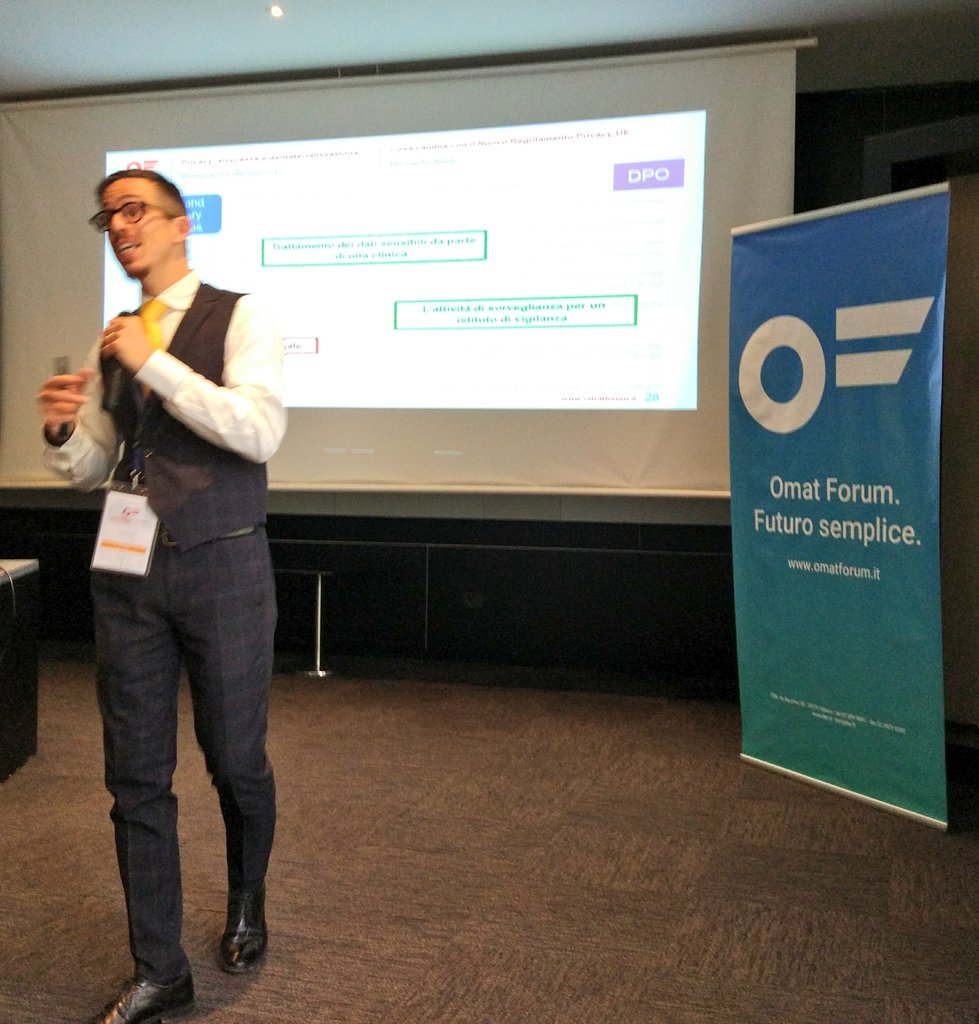 datamanager_it's tweet photo. #DPO , il data protection officer previsto dal #GDPR , non è sempre obbligatorio: bisogna vedere i diversi casi @riccardoabeti @omatforum https://t.co/vHgdvsi0tu