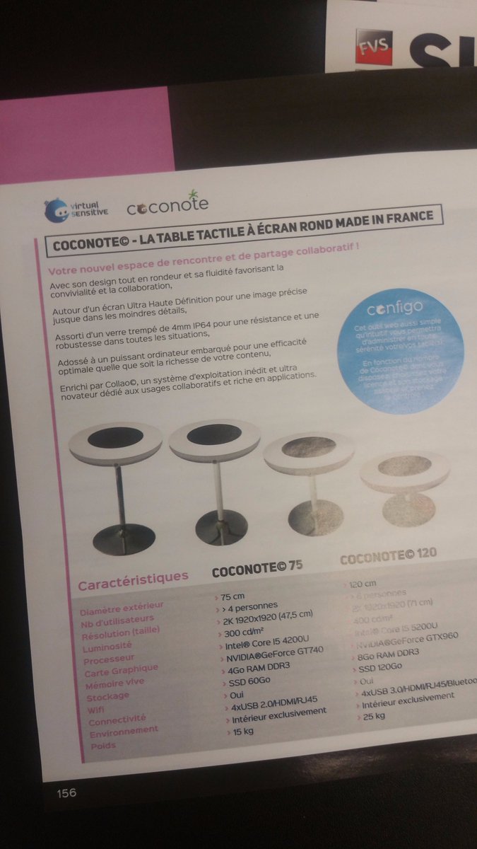 Virtual_Sens's tweet photo. Nos tables tactiles #Coconote sont dans le nouveau catalogue de notre partenaire @FranceVideoSon #AV #digital #phygital #collaboratif https://t.co/N8gqF2OR5d