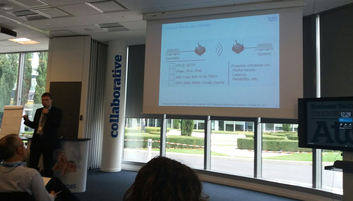 vrenken's tweet photo. @GeorgCarle talking at the #AtosSC about complexity of today's IT. Time for a paradigm shift + push towards #UbiquitousInformationSystems. https://t.co/8uU1F8SVHG