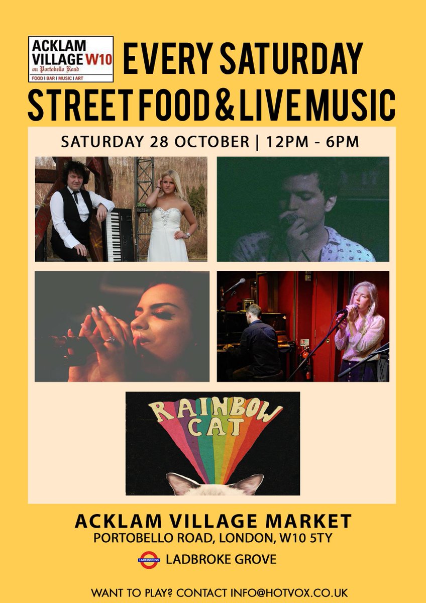 SATURDAY // <a href="/AcklamVillage/">Acklam Village</a> 
Music from 12.00pm this Saturday at The Acklam Village Market from a selection of HOT VOX artists!
