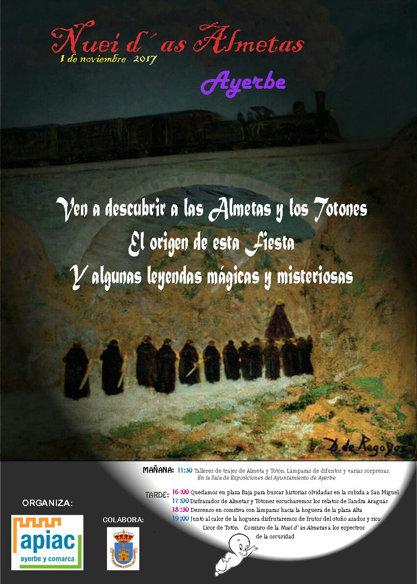 APIACAyerbe's tweet image. #APIAC vuelve con la Nuei d'As Almetas el 1 de noviembre. Magia y misterio en #Ayerbe.  No os lo perdáis!