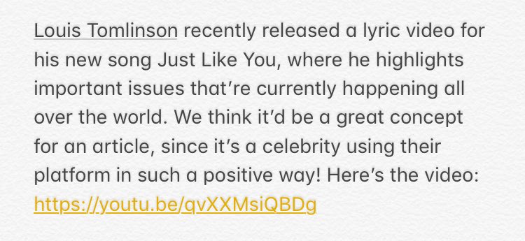 LouisPromoSquad's tweet photo. Let’s try and give Louis the media coverage he deserves for his incredibly important lyric video ! 😎
#ProjectJustLikeYou https://t.co/dOfqfbYTBs