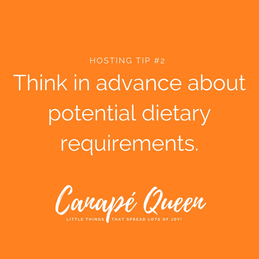 thecanapequeen's tweet photo. My Hosting Tip #2 - Dietary Requirements! I always do half meat and veggie to start with.  Read the blog here: https://t.co/iZPQJwpse2 https://t.co/CNofWTrBDj
