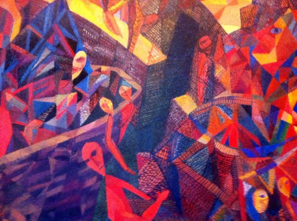 <a href="/dpearsontrust/">Dave Pearson Studio</a> cataloguing Byzantium, this is a detail from the three panel 'Arrival'. #inspiring #colours