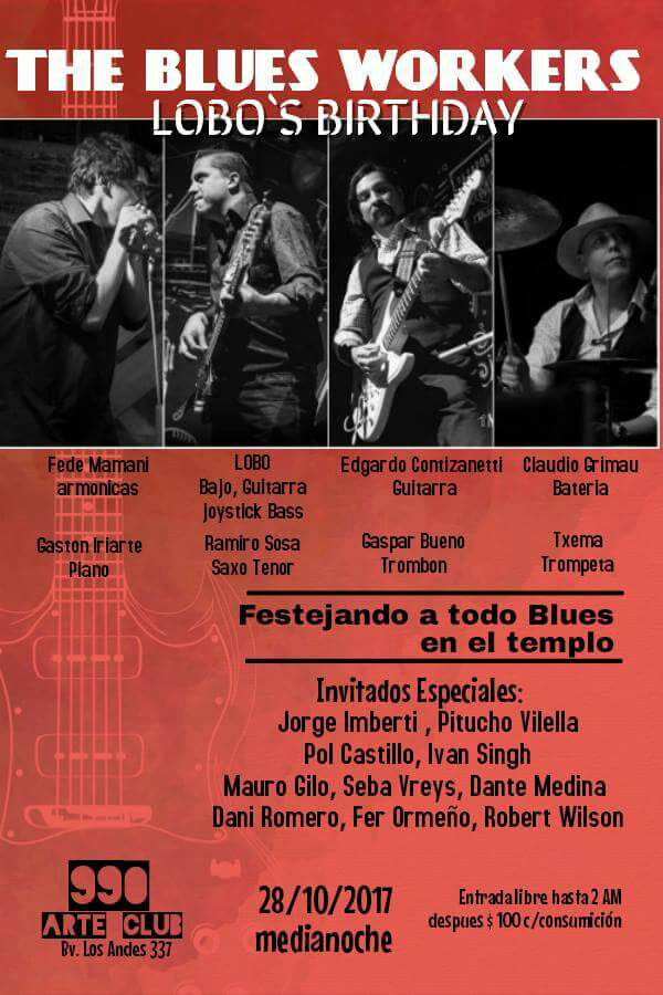este sabado cumpleaños el Lobo y habrá blues!