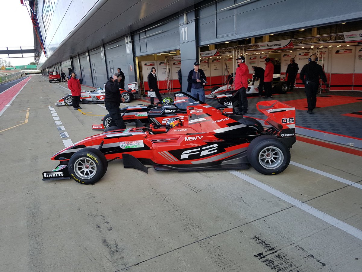 BRDCSilverstone's tweet photo. First F2 run of thr final day of #MABA2017 at a dry @SilverstoneUK. Exciting times for #TeamEnaam #TeamMax #TeamHarrison and #TeamDan https://t.co/jZCMZNQuDz