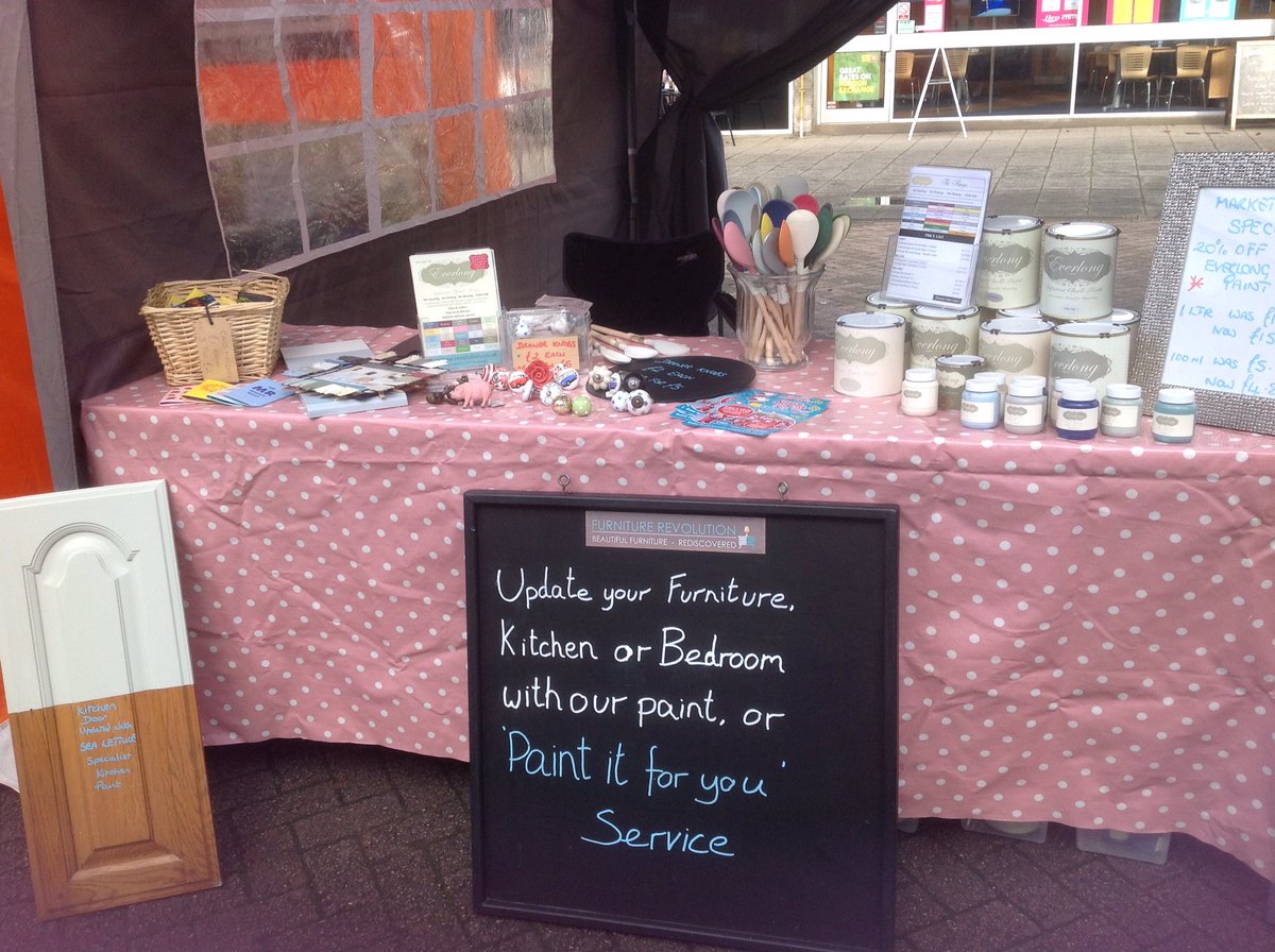 Furniture Revolution is back <a href="/BroadwayPlym/">The Broadway</a> with special offers on chalk paint and samples of kitchen cupboard paint finishes.