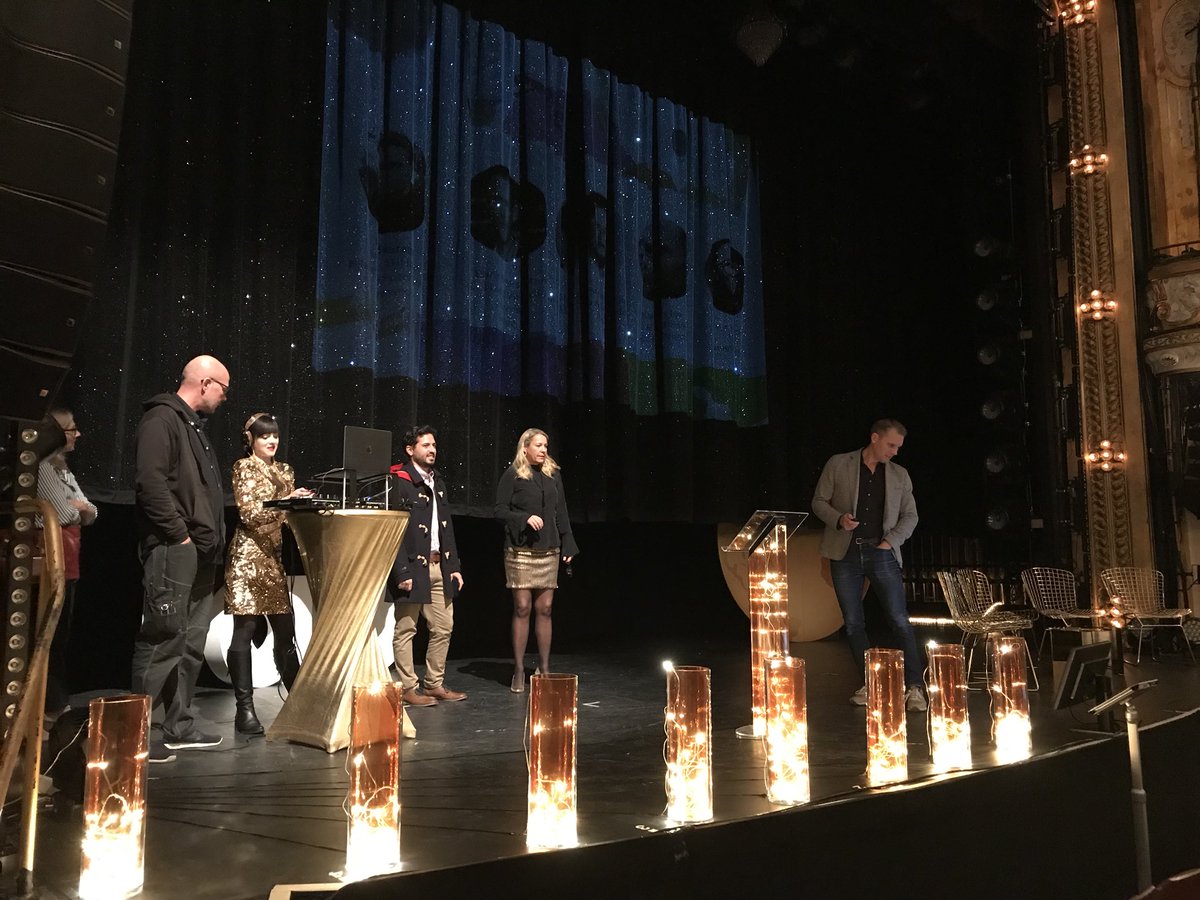 docjamesw's tweet photo. Speaking in this dope theater for #iabsweden. The scene where a bunch of advertisers learn about a hostile future. https://t.co/pDOBX3GOum