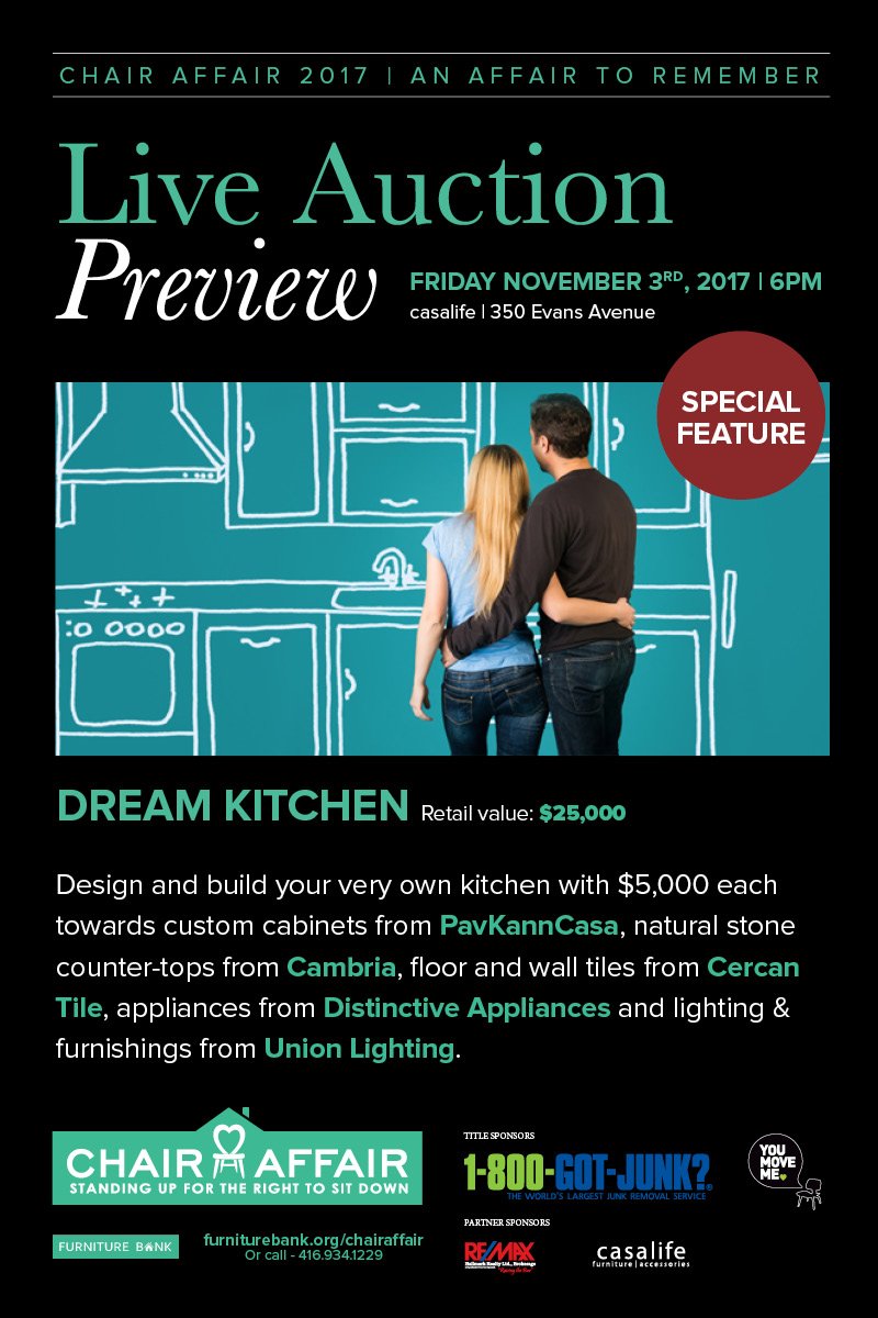 Furniture_Bank's tweet photo. *Your* kitchen DREAMS COULD COME TRUE! All you have to do: Come to our Chair Affair. Tickets: https://t.co/344L8fpvpi #chairaffaircdn https://t.co/GmI6ObfWqo